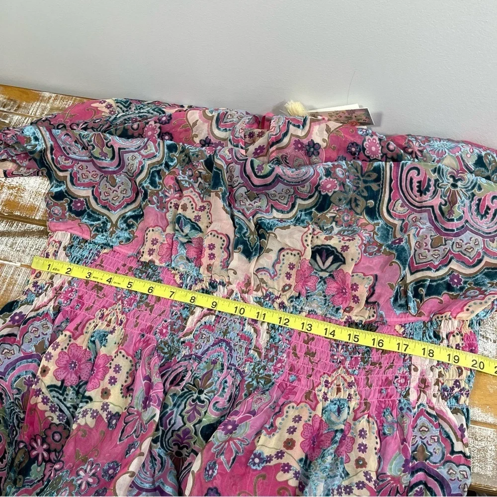 NWT Johnny Was THIA BURNOUT DRESS (SLIP) PAISLEY MELODY Size:2X Color: PME